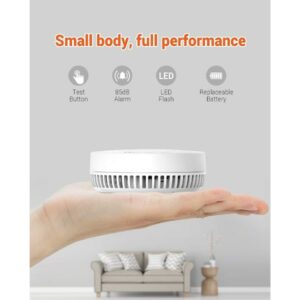 "Jemay Fire Alarm Battery Operated, Smoke Alarm with Enhanced Photoelectric Sensor, Mini Smoke Detector Fire Alarm with LED Indicator & Silence Button Brand: Jemay" - Image 3