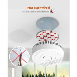 "Jemay Fire Alarm Battery Operated, Smoke Alarm with Enhanced Photoelectric Sensor, Mini Smoke Detector Fire Alarm with LED Indicator & Silence Button Brand: Jemay" - Image 5
