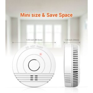 "Jemay Fire Alarm Battery Operated, Smoke Alarm with Enhanced Photoelectric Sensor, Mini Smoke Detector Fire Alarm with LED Indicator & Silence Button Brand: Jemay" - Image 4