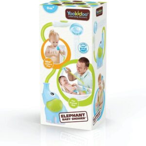 Yookidoo Baby Bath Shower Head - Elephant Water Pump with Trunk Spout Rinser - Image 4