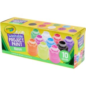 Washable Kids Paint, 10 Neon Paint Colors, 2oz Bottles, Gift (Pack of 2) - Image 4