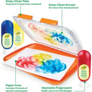 Crayola Washable Finger Paint Station, Less Mess Finger Paints for Toddlers, Kids Gift - Image 6