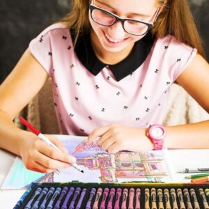 Crayola Inspiration Art Case (140 Pieces) with Crayons, Art Tools, Colored Pencils, Washable Markers, Paper and Portable Storage - Image 9