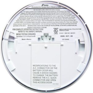 Kidde Smoke Detector, Hardwired with Battery Backup & Interconnect, Battery Included - Image 4