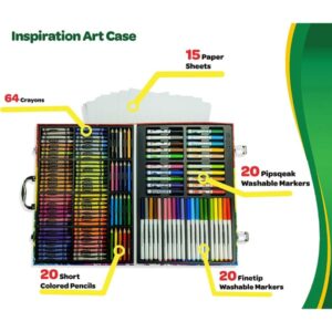 Crayola Inspiration Art Case (140 Pieces) with Crayons, Art Tools, Colored Pencils, Washable Markers, Paper and Portable Storage - Image 7