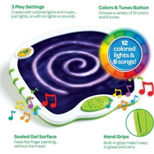 Crayola Toddler Touch Lights, Musical Doodle Board, Sensory Toys for Toddlers, Gifts for Kids Ages 2+ - Image 7