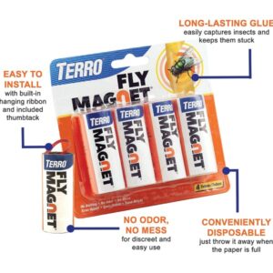 Terro T510 Fly Magnet Sticky Fly Paper Trap - 4 Pack - Image 3